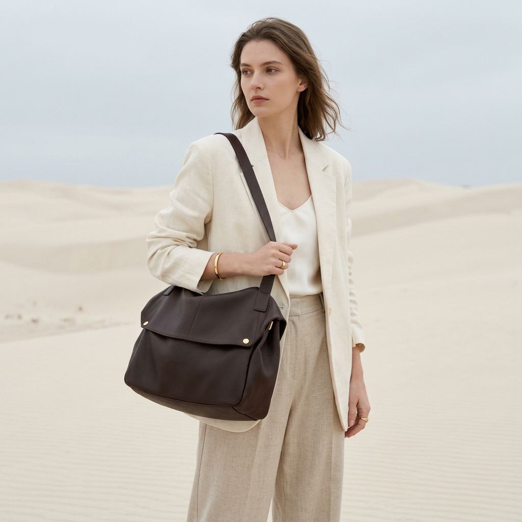 Terra Fold Bag in Pure Leather