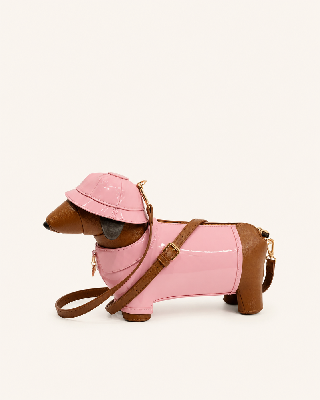 Dachshund Safari Bag in Vegan Leather