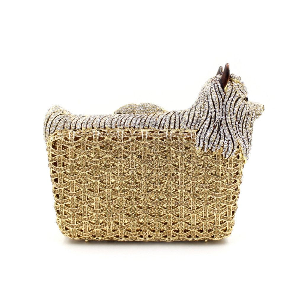 Golden Guardian Crystal Clutch