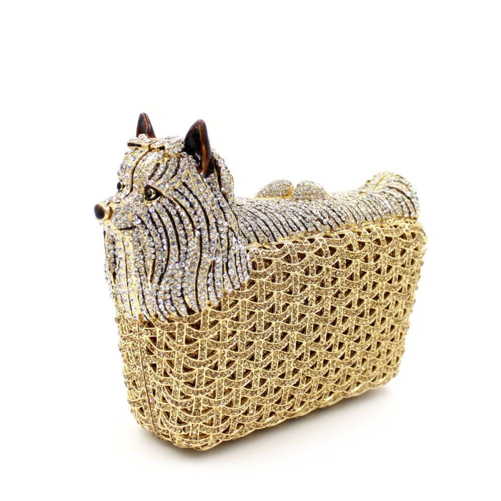 Golden Guardian Crystal Clutch