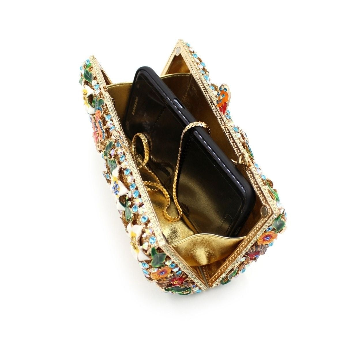 Butterfly Garden Crystal Clutch