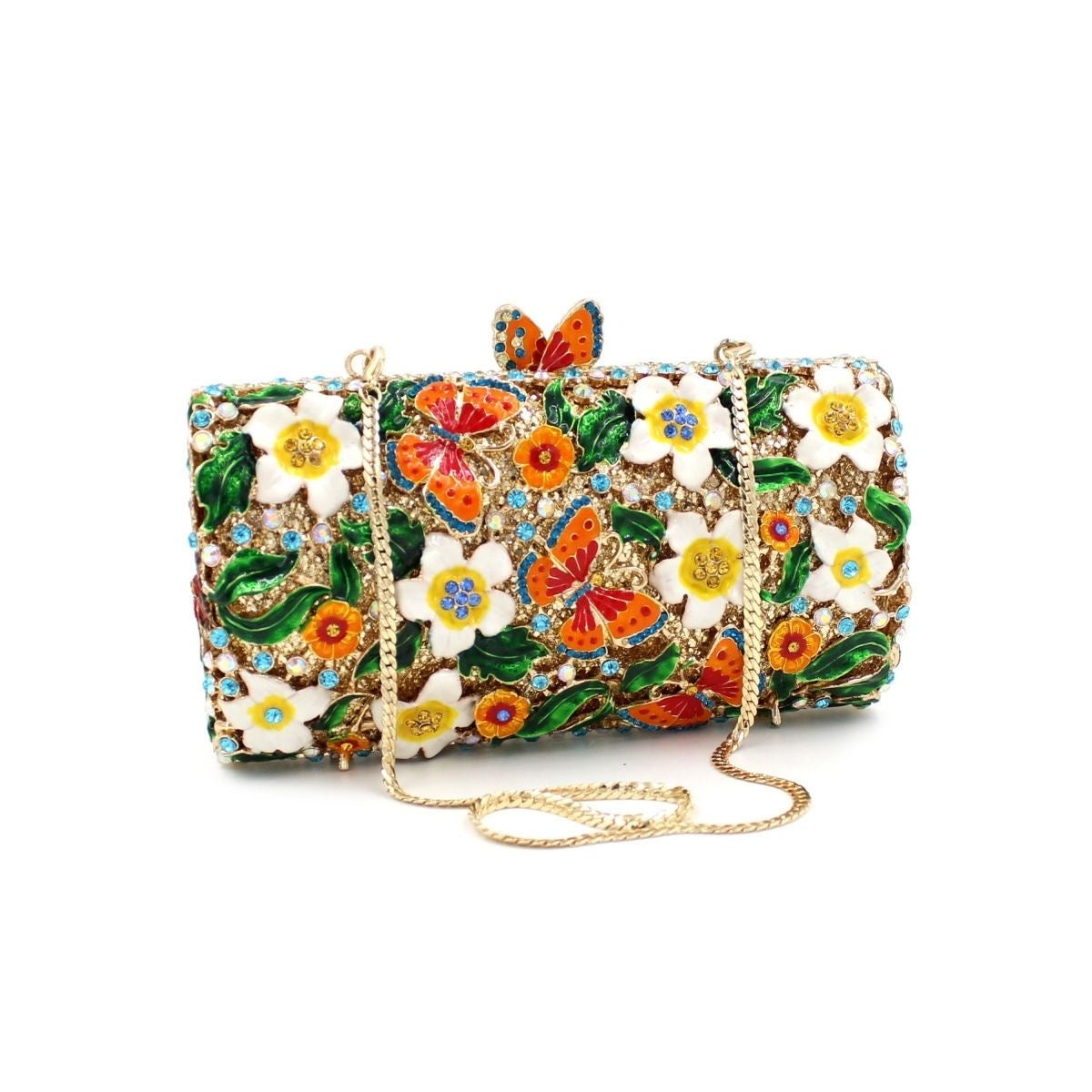 Butterfly Garden Crystal Clutch