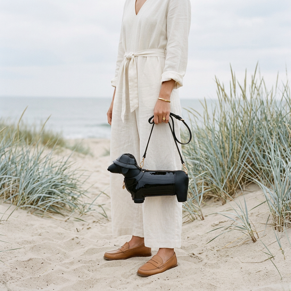 Dachshund Safari Bag in Vegan Leather
