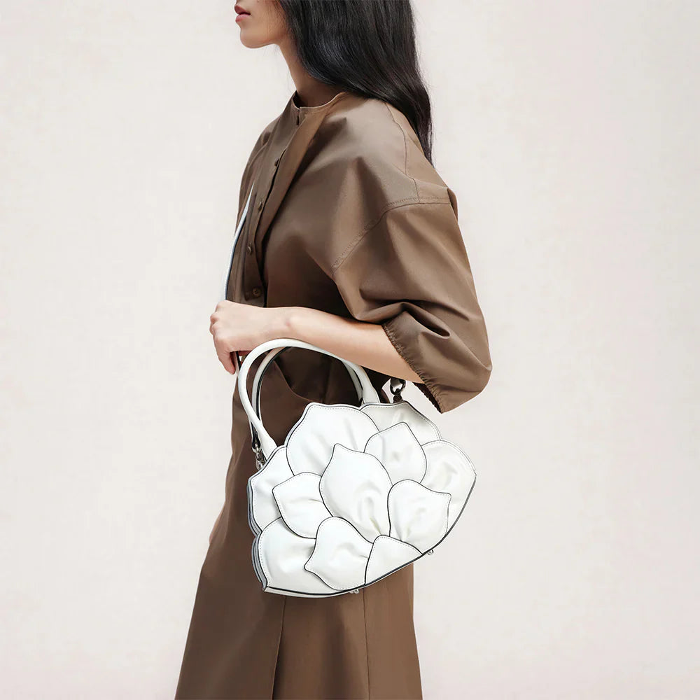 Obsidian Bloom bag in Pure Leather