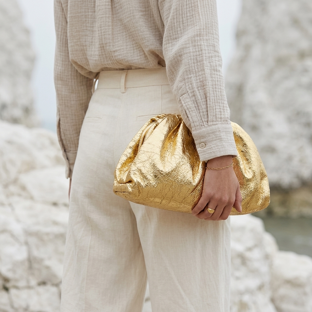 Emily Gold Pouch