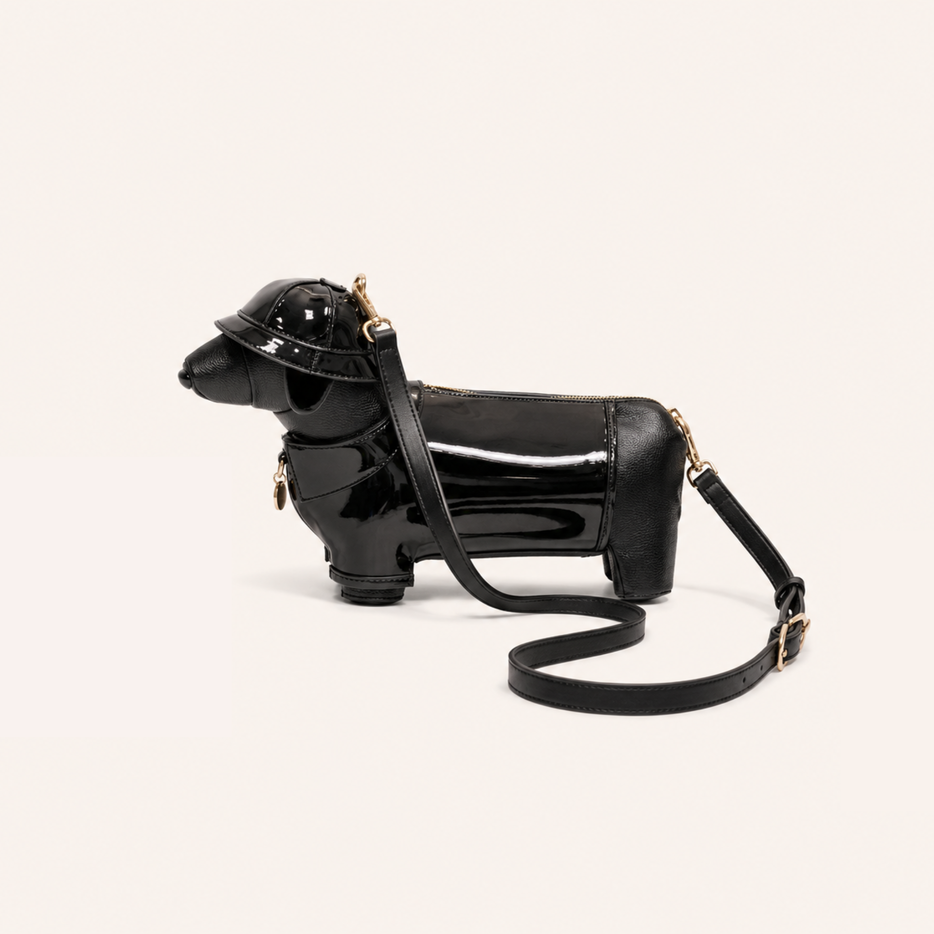 Dachshund Safari Bag in Vegan Leather
