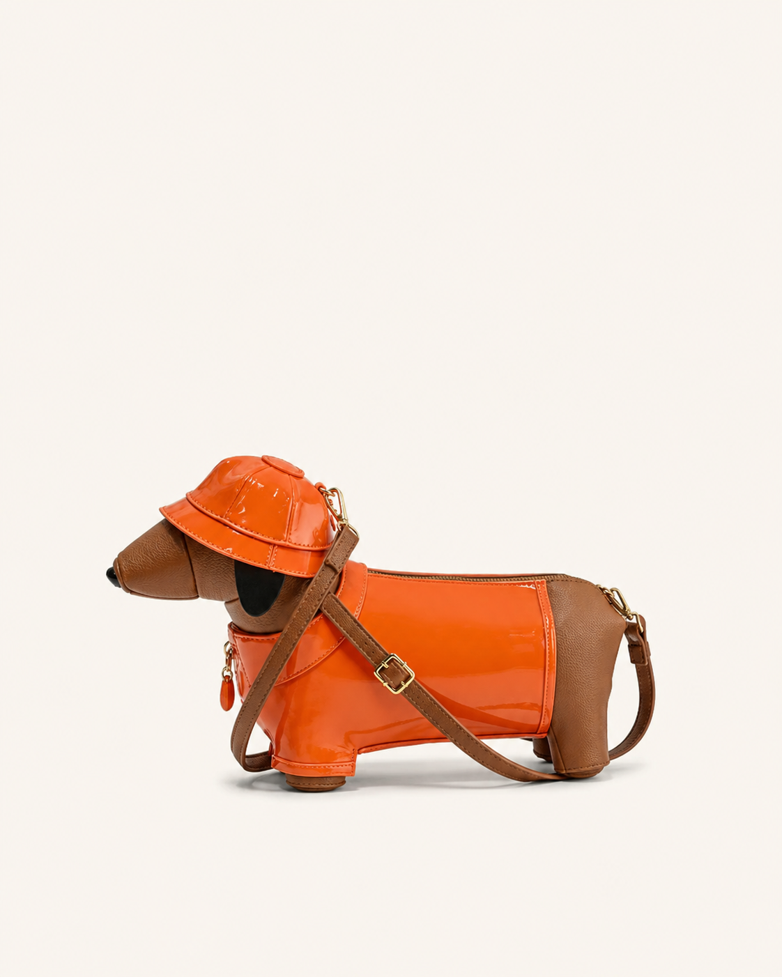 Dachshund Safari Bag in Vegan Leather
