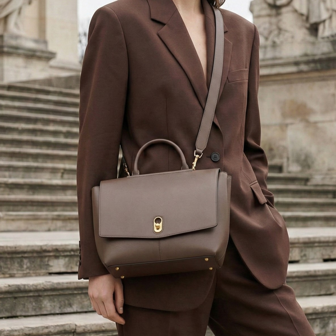 The Marlowe Top Handle in Pure Leather