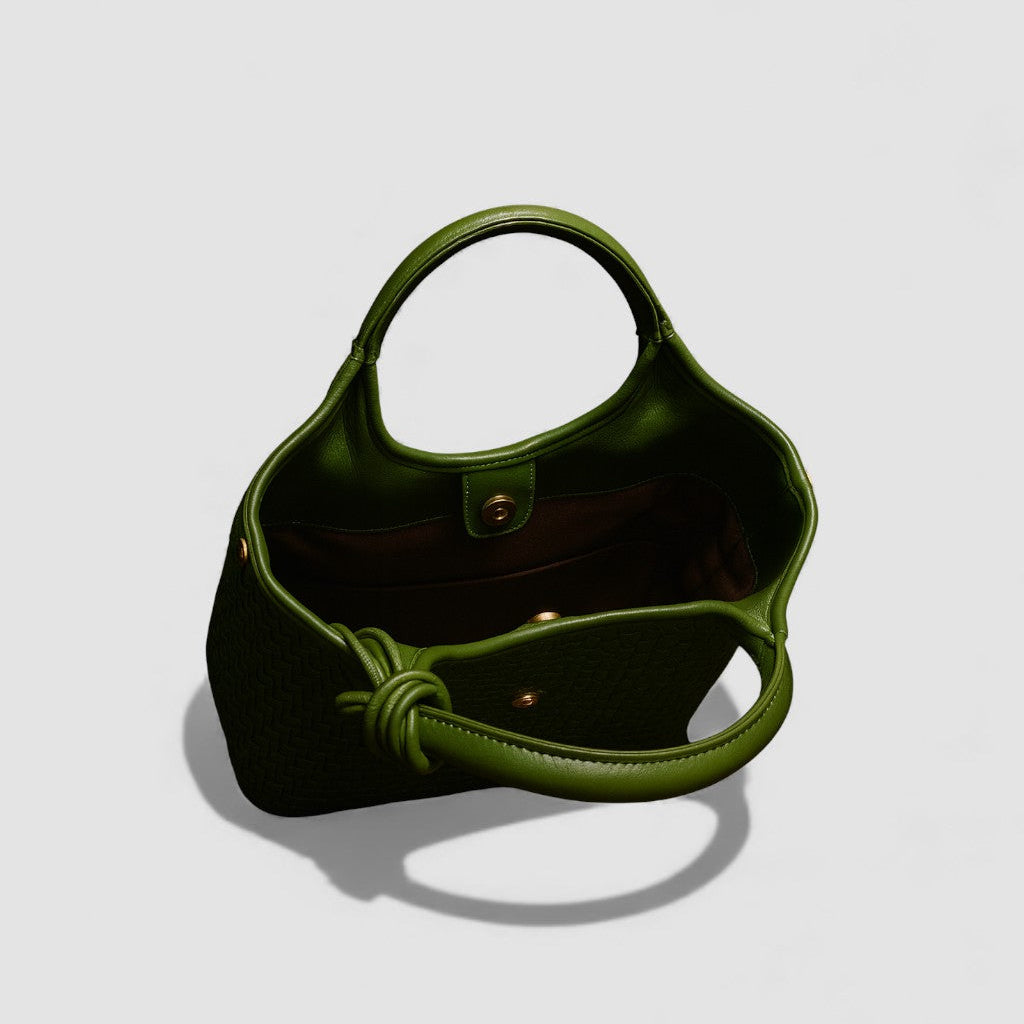 Verdant Weave Handbag in Vegan Leather