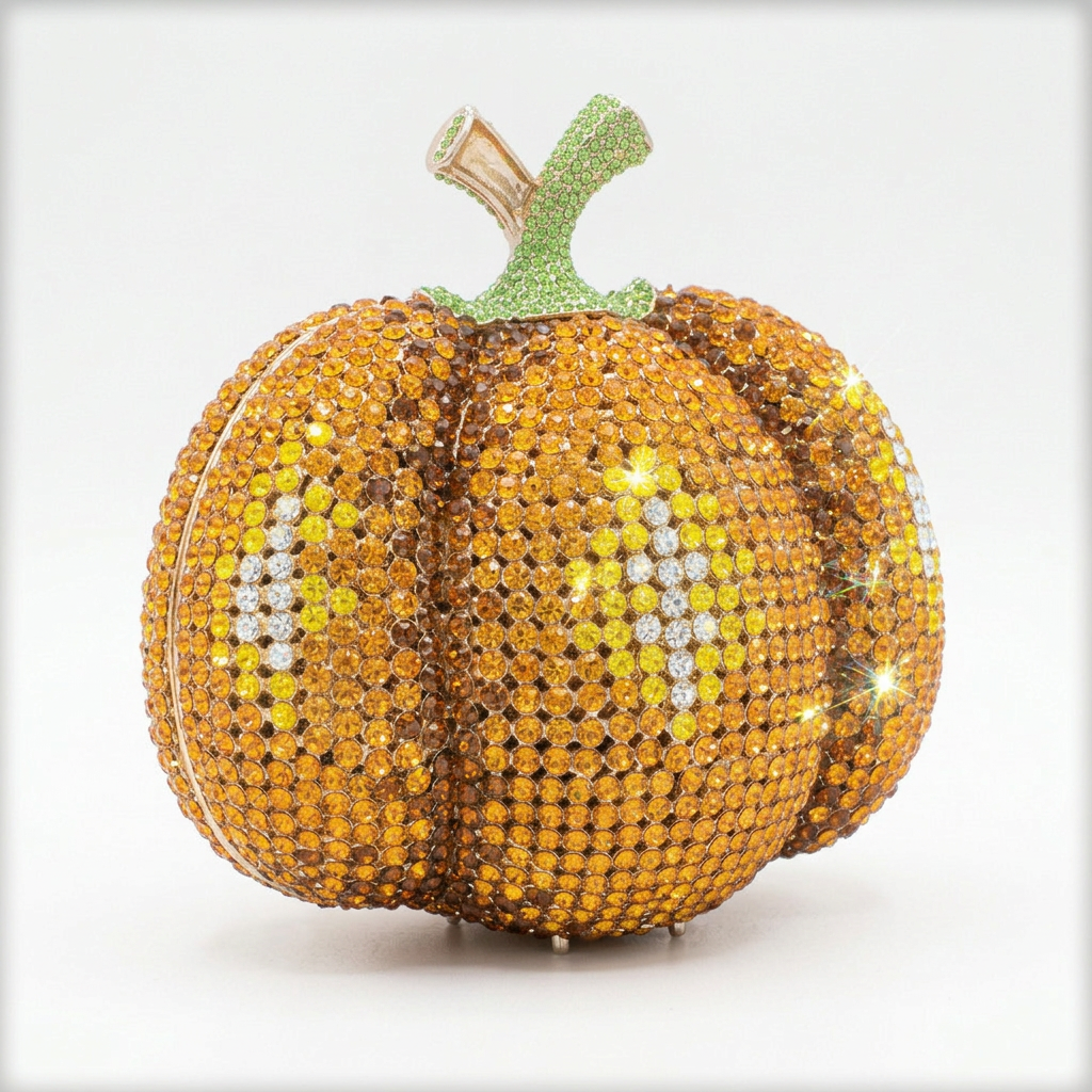 Pumpkin Crystal Clutch