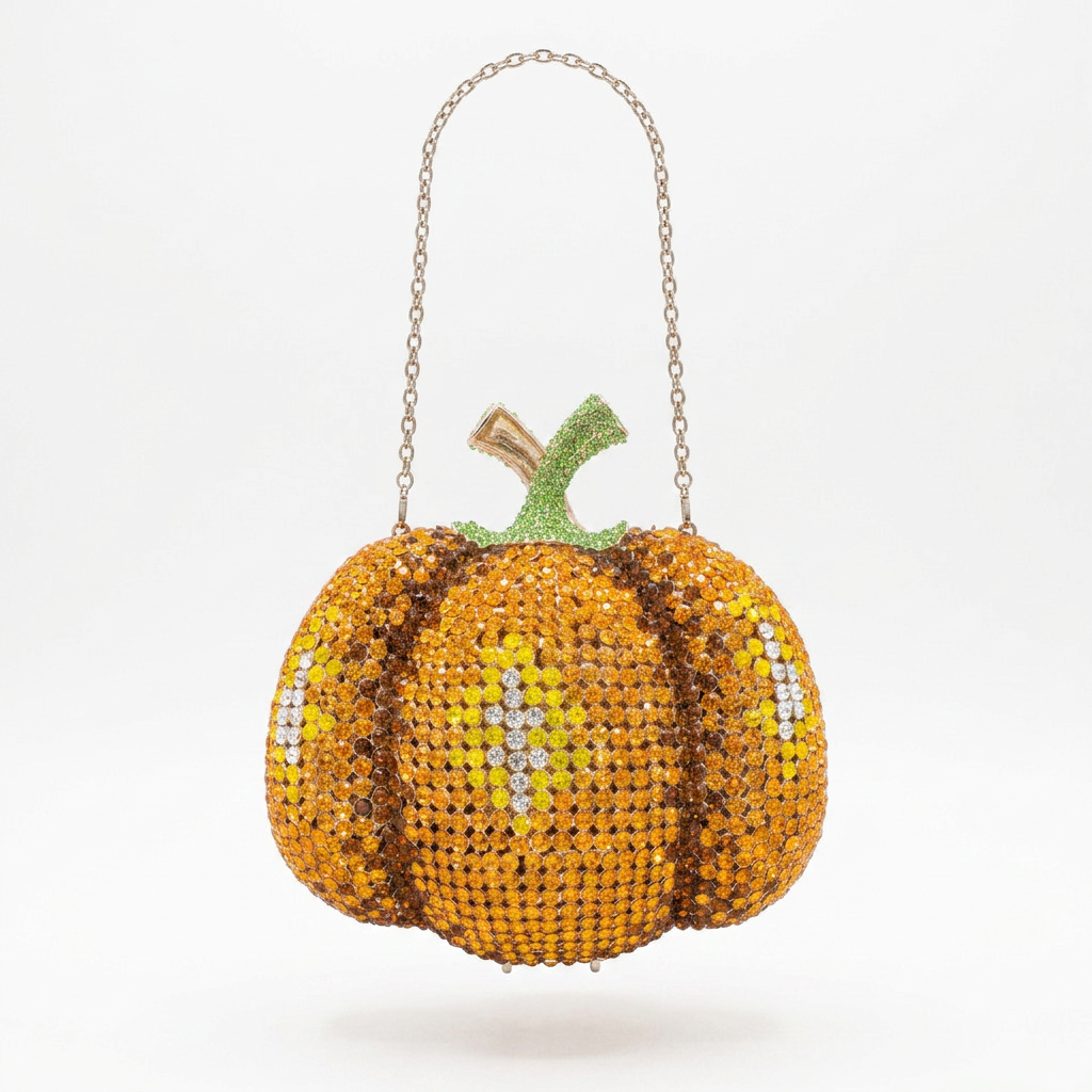Pumpkin Crystal Clutch