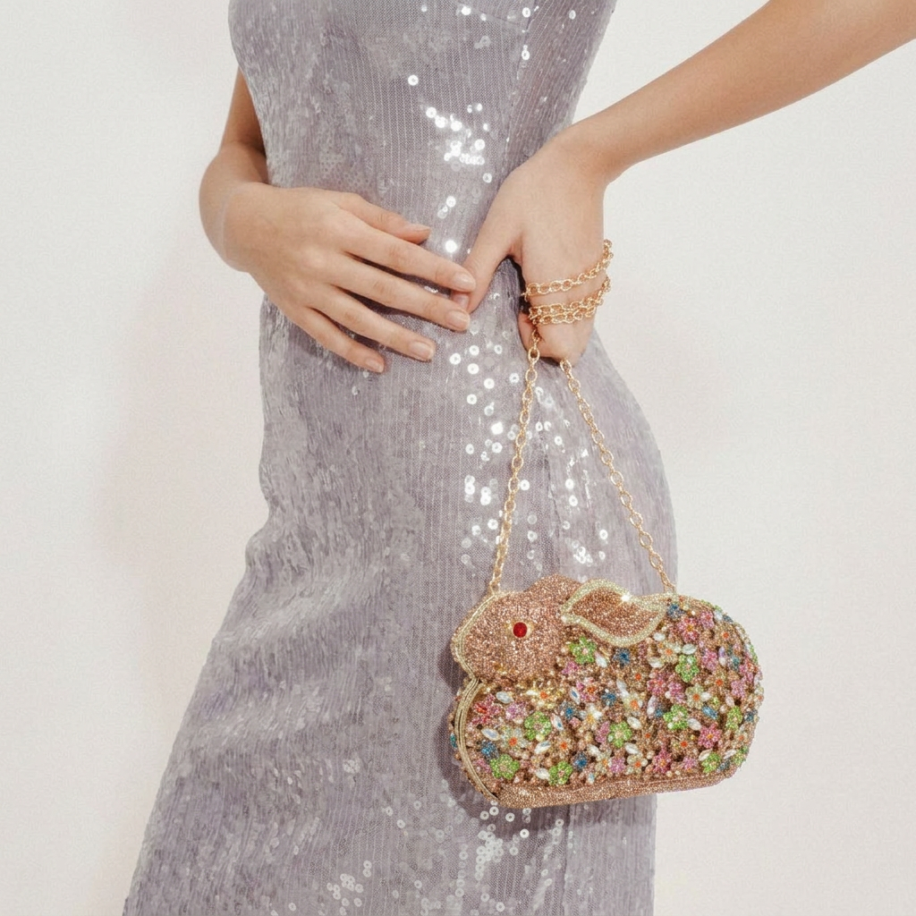 Bunny Crystal Clutch