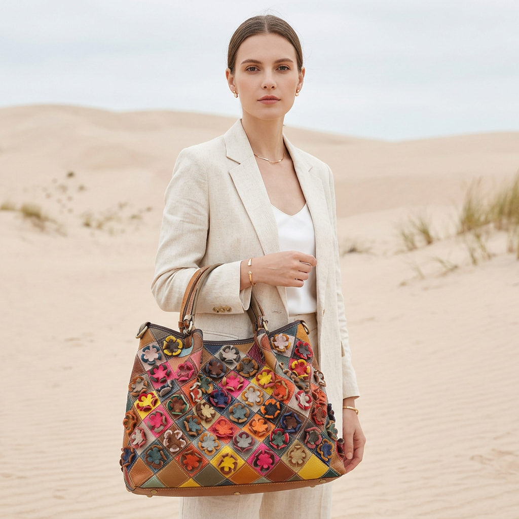 Bloom Tote in Pure Leather
