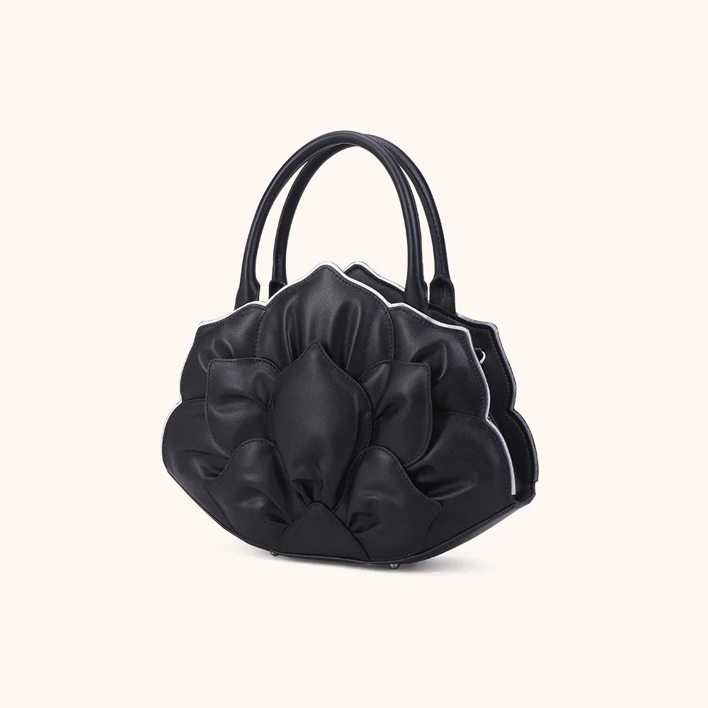 Obsidian Bloom bag in Pure Leather
