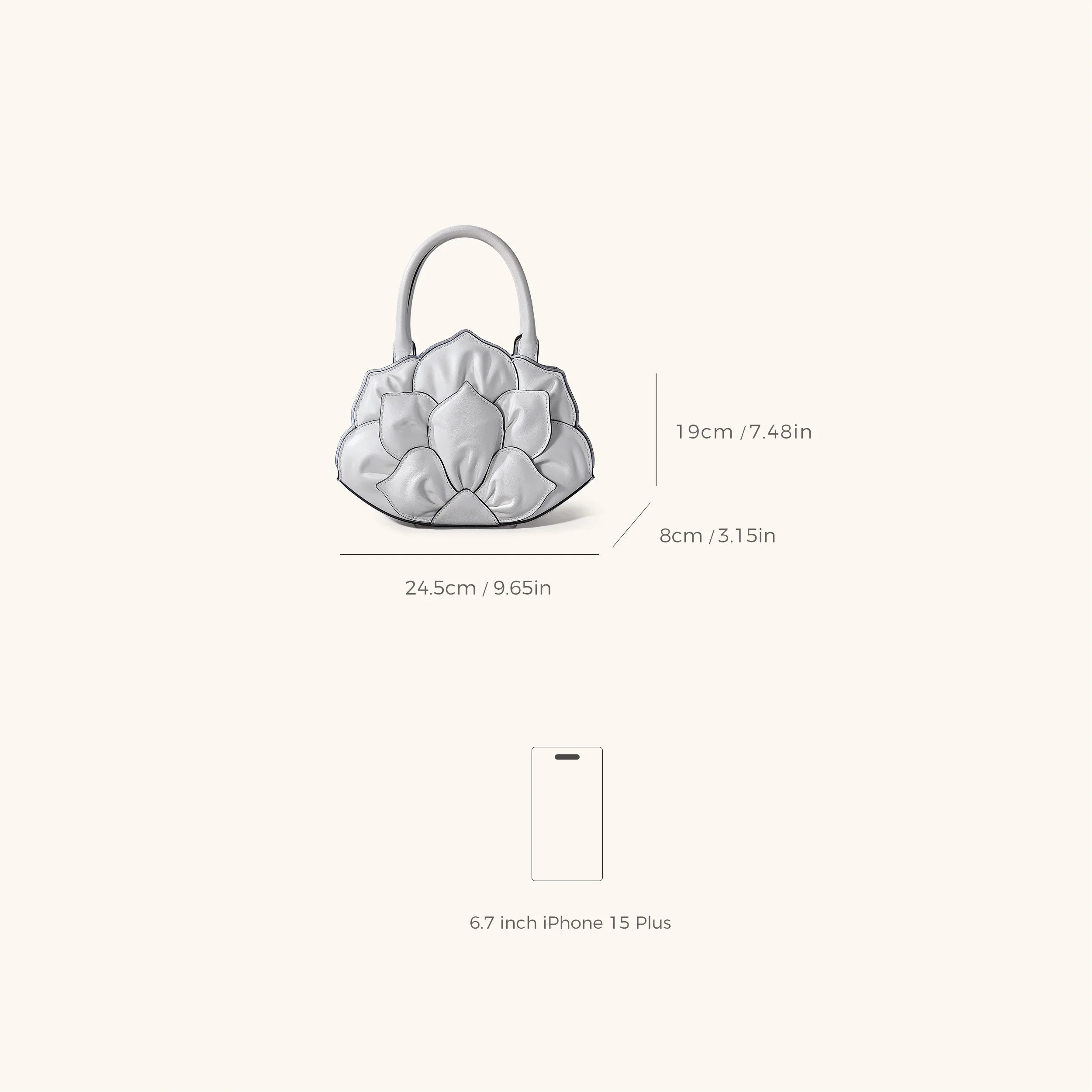 Obsidian Bloom bag in Pure Leather