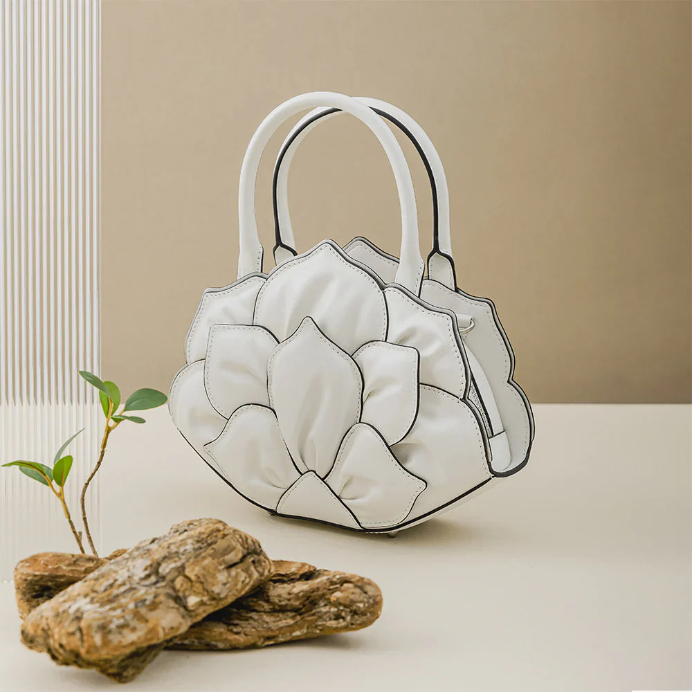 Obsidian Bloom bag in Pure Leather