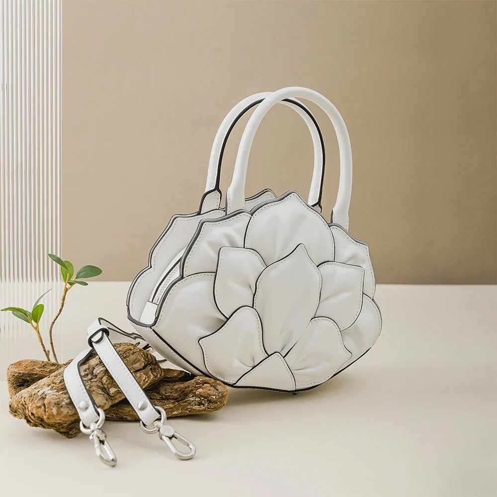 Obsidian Bloom bag in Pure Leather